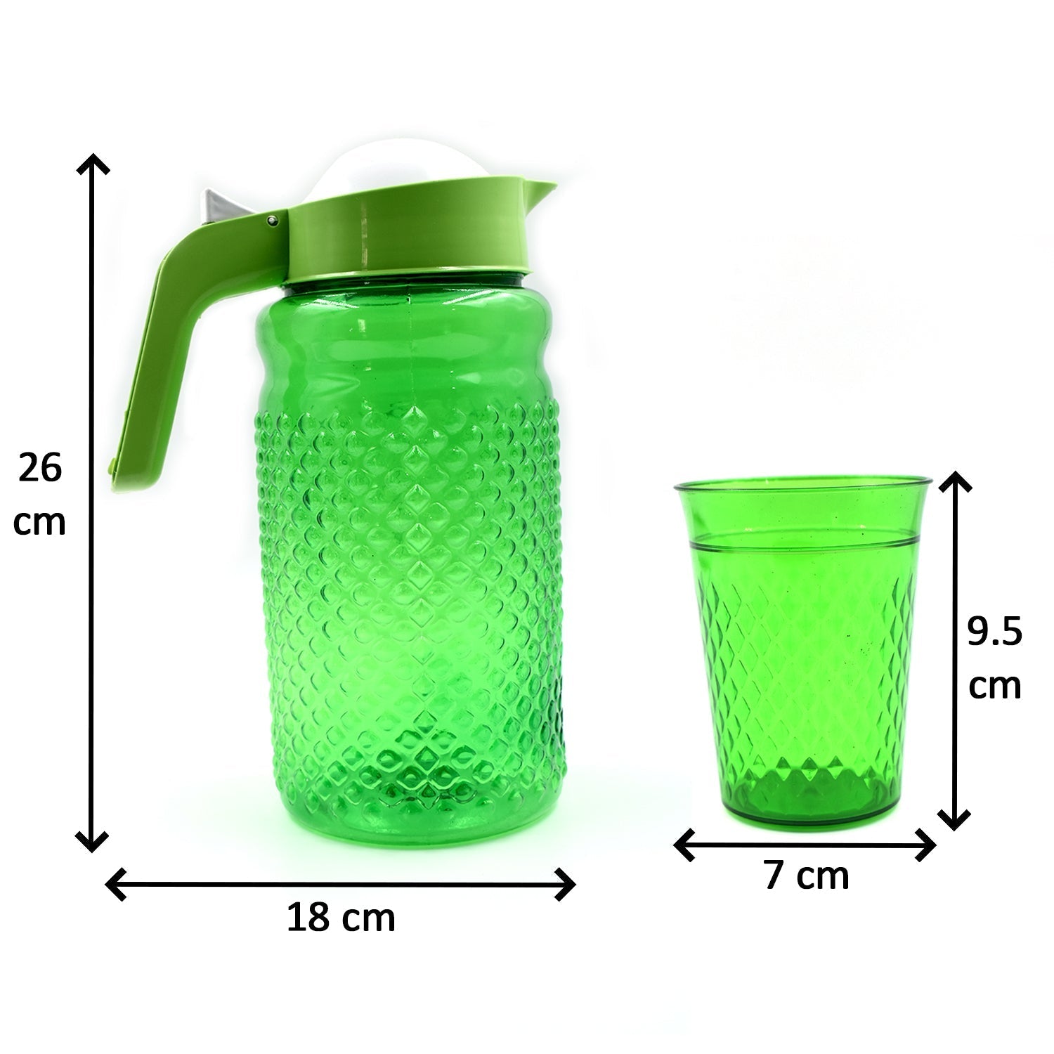 3734A Unbreakable Plastic Drinking Water/Juice Jug and 6 pieces Glass (Assorted color) 3734A Unbreakable Plastic Drinking Water/Juice Jug and 6 pieces Glass (Assorted color)